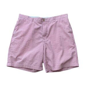 Vineyard Vines Shorts Men 36 Red White Chino Seersucker Casual Golf